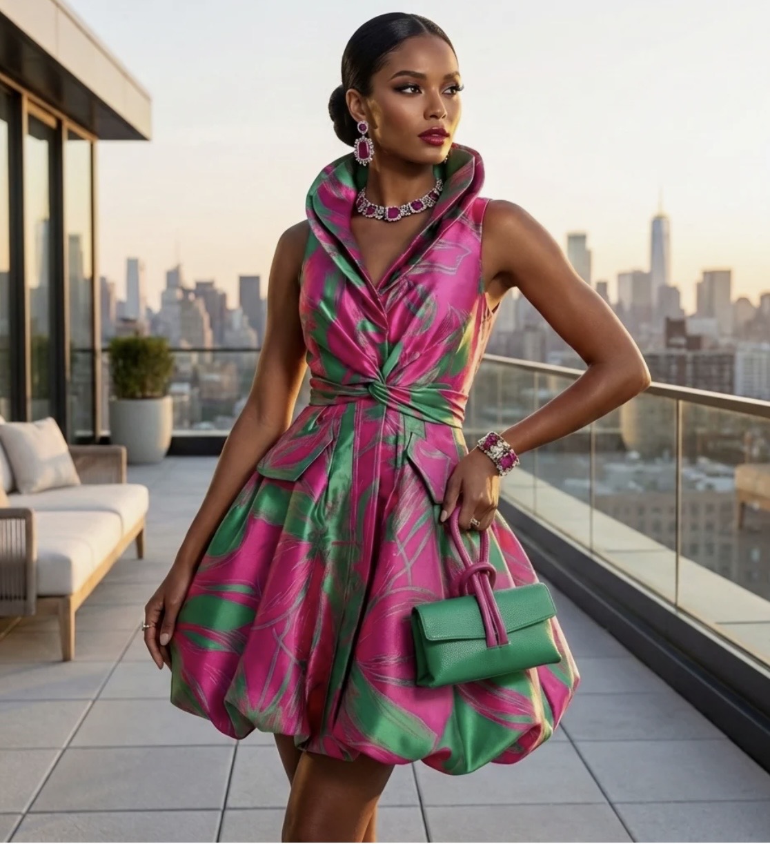 Bobbi brocade dress