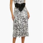 sia sequin bow cocktail midi