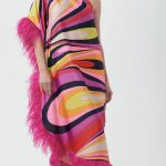 zapata feather colorblock kaftan resort cocktail midi