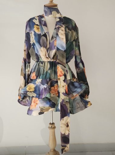 Mandira Curtis Chefs kiss multi floral ruffle dress