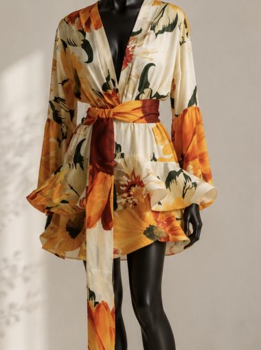 Mandira Curtis Chefs kiss ruffle dress