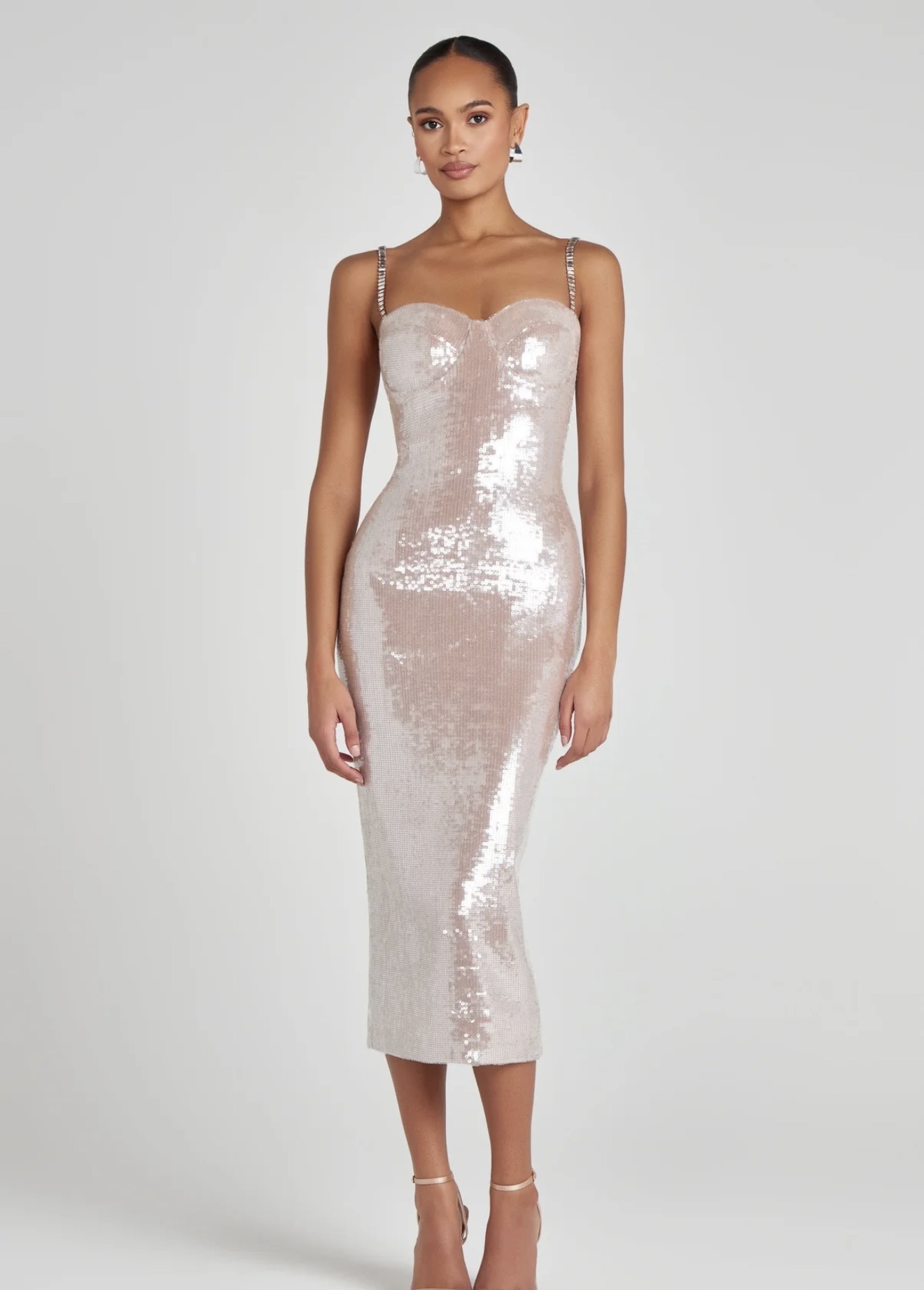 Nadine Merabi sparkly pink dress