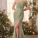 Fan 3D green sequin dress
