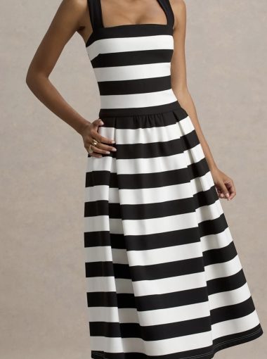 Monte Carlo striped vacation dress