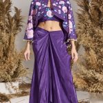 Charu Parashar Purple Combination with Cape