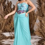 Charu Parashar turquoise skirt with bustier